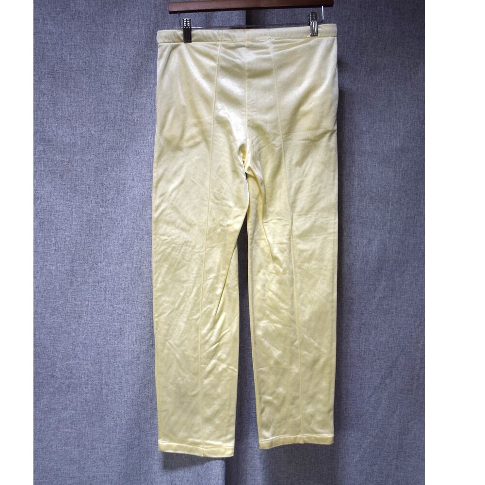 Ellesse Yellow Velour Track Pants Size 10W (Vintage Made in Italy) - Picture 3 of 3